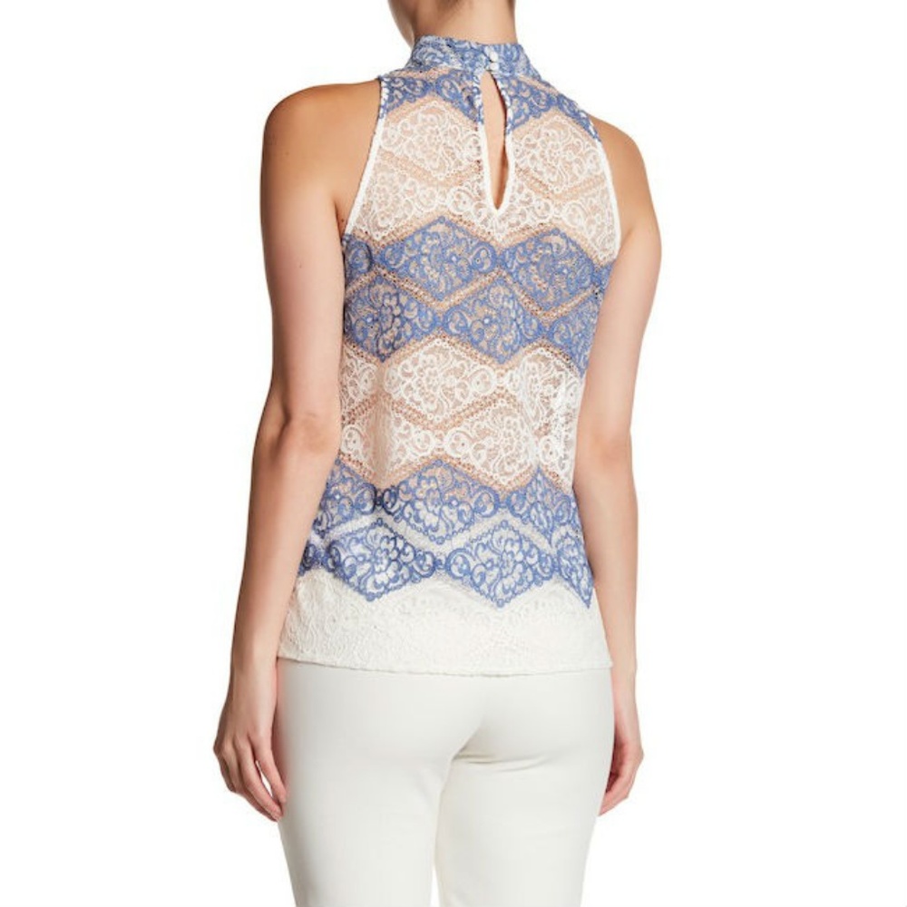 ❌SOLD❌ [Laundry] Shelli Segal Lace Mock Neck Top - Picture 2 of 8